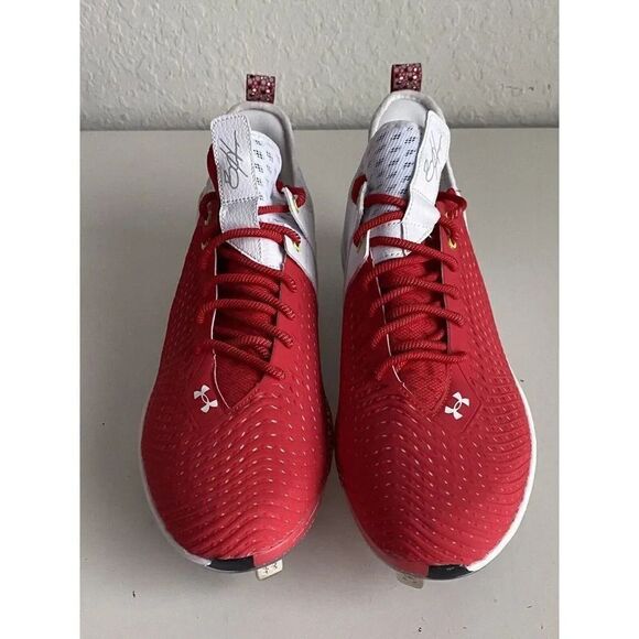 Under Armour Men Baseball Cleats Harper 5 Low Steel Red 3023001-600 Men’s Sz 14 - Picture 2 of 10